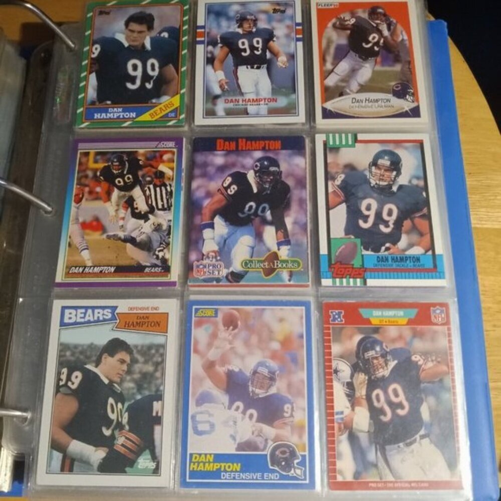 Dan Hampton 9 Card Lot Chicago Bears